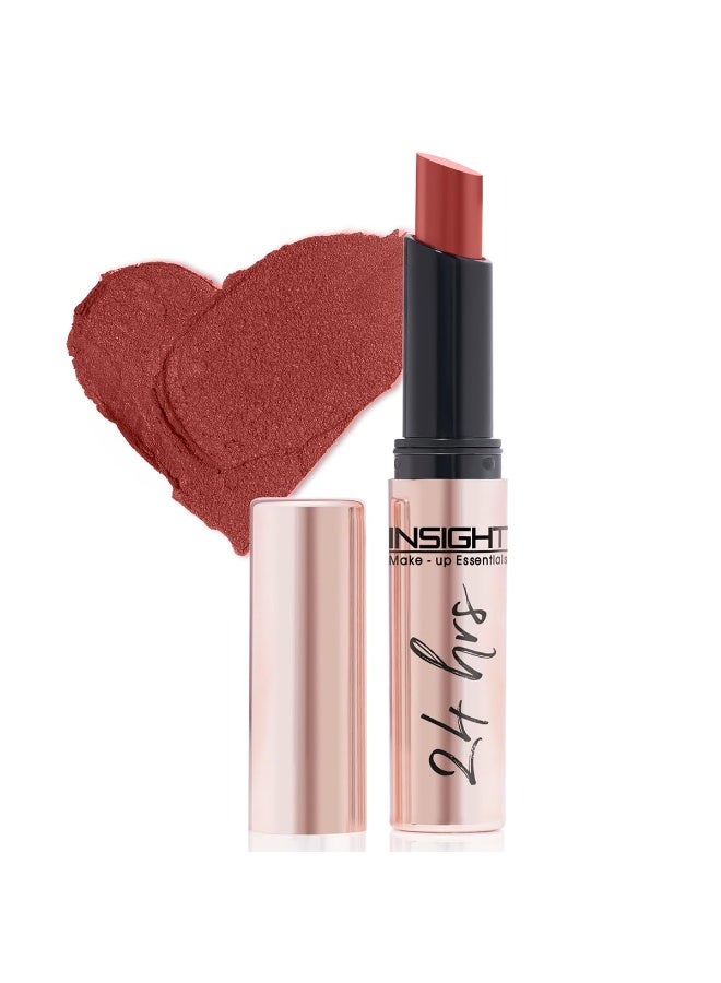 INSIGHT 24 Hrs Non-Transfer Matte Lipstick | Lightweight, Highly Pigmented, Long Wear | Kiss Proof & Smudge Proof | With Vitamin E & Jojoba Oil | Vegan, Toxin Free | Shade - 06 Send Nudes (3g) - Image 1